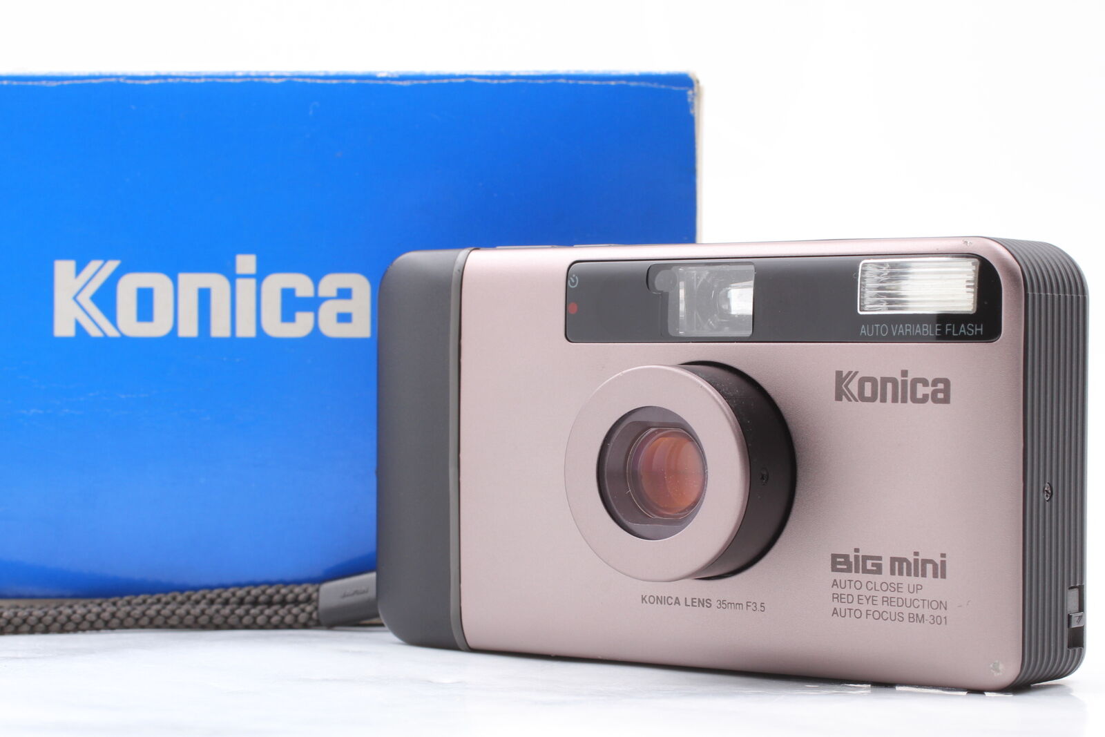 [Exc+5 in Box] Konica Big mini BM-301 Point & Shoot Film Camera From JAPAN  #814