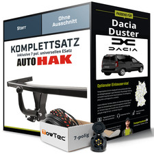 Anhängerkupplung starr für DACIA Duster +E-Satz (AHK und ES) kpl. NEU