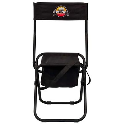 #ad Rhino Foldable Hunting Chair with Back Rest and Storage Pouch Black $16.50