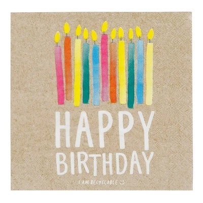 Talking Tables Birthday Party Paper Napkins 33 cm, 20 Stück, Kraft, (US IMPORT) - Bild 1 von 4