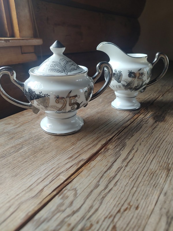 Vintage Norcrest 25th Anniversary Gift Set - Sugar & Creamer