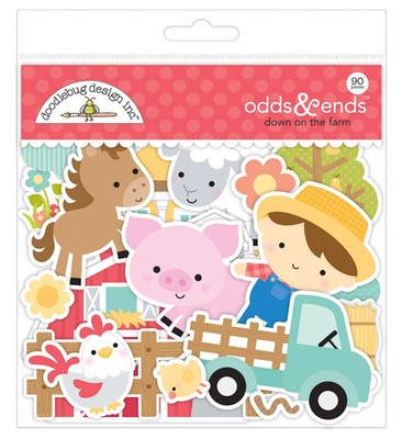 Doodlebug Odds Ends Down on the Farm Animals Farmer Barn Tractor Well Ribbons