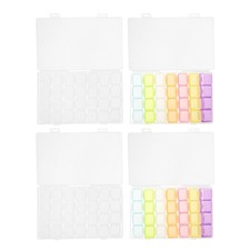 4 Pcs Nail Art Showing Box Manicure Storage Organizer Tool Tray Container