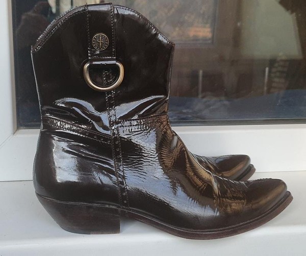 Women Cesare Paciotti Boots Brown Leather 38