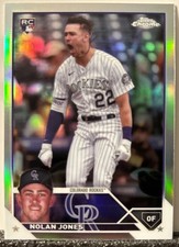 Nolan Jones 2023 Topps Chrome Update Refractor RC Colorado Rockies #USC178
