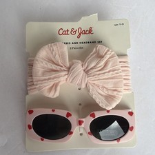 Toddler Sunglasses Headband Set - Cat  Jack  : UV Protection Hearts