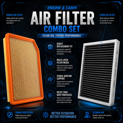 Engine Cabin Air Filter Kit For Cadillac Escalade Silverado Tahoe