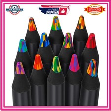 12 Colored Rainbow Pencils Set for Kids Teens Drawing Art Supplies