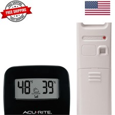 Wireless Indoor/Outdoor Thermometer with Humidity Sensor , Black