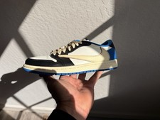 Size 5.5 - Jordan 1 Retro x Fragment Design x Travis Scott Low Blue