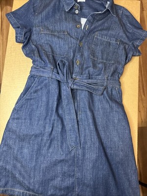 j crew short sleeve denim utility belted mini shirt dress | eBay