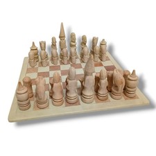 Scacchiera in pietra etnica 31x31 cm re alto 12 cm vintage scacchi africani