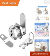 Durable Chrome Finish 5/8" Cam Lock - Keyed Alike for File Cabinets RV Doors