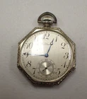 Antique Waltham octagonal pocket watch with Eldridge 14k GF case 17 Jewel