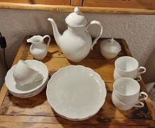 Kaiser Romantica Kaffee-Service rein-weiß edel 5 Personen 18-teilig unbenutzt