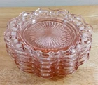 VTG Hocking Glass Old Colony Lace Edge Pink CHOICE Plates 1930s Depression EUC