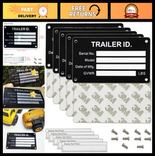 Blank Aluminum ID Plates - Metal Serial Number Tags, Equipment Data Compliance
