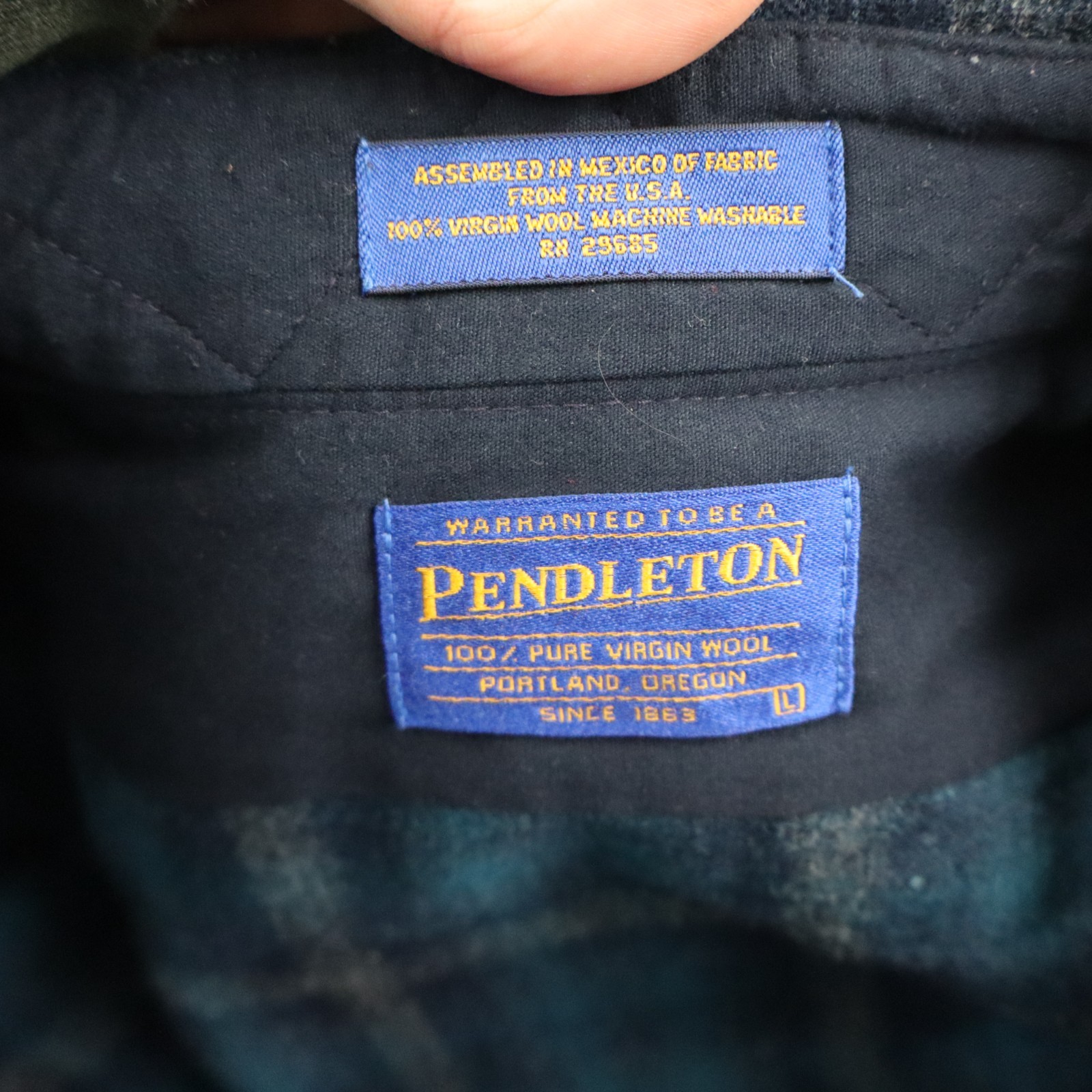 Vintage Pendleton Western Shadow Plaid Pearl Snap… - image 10