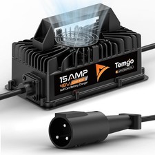 15 AMP 48 Volt Golf Cart Battery Charger for Club Car, 3-Pin Round Plug Fast Cha