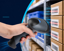 1D Barcode Scanner 2.4GHz Wireless USB Handheld Reader for Warehouse
