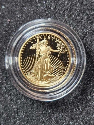🌟 1991-W American 1/10 oz Gold Eagle $5 PROOF Coin IN CAPSULE ONLY (NO OGP)