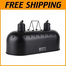 High-Quality 15" Reptile Dual Heat Lamp with Infrared  UVB Light - 4500 Lumens