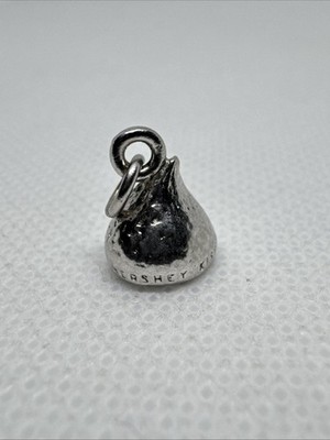 Sterling Silber Hershey's Kiss Charm Anhänger Schokolade Süßigkeiten Schmuck C5
