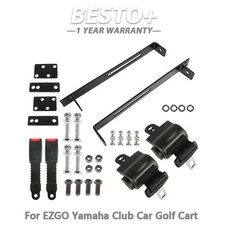2 Retractable Seat Belts  Bracket Kit For EZGO Yamaha Club Car Golf Cart