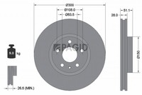 2X Pagid Bremsscheibe 55686NC FüR Ford Mondeo 5 CD Turnier CF CE Ecoboost Tdci