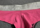 PINK Cheekster Low Rise Logo Waistband Panties Gray/Pink XS Cotton Solid — photo 4