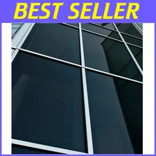 Ultra Dark Black Window Film - 36in x 12ft Easy Peel & Stick Privacy Solution