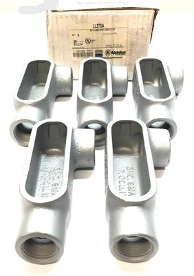 Appleton Electric 3/4'' Aluminum FM7 Conduit Body LL27SA [Lot of 5] NOS