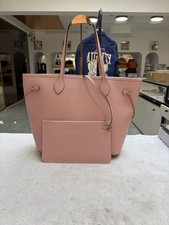 Authentic Louis Vuitton Neverfull MM Pink Epi Leather Tote with Pouch