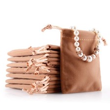 50PCS Velvet Jewelry Storage Bags Small Accessories Collected Drawstring Pouc...
