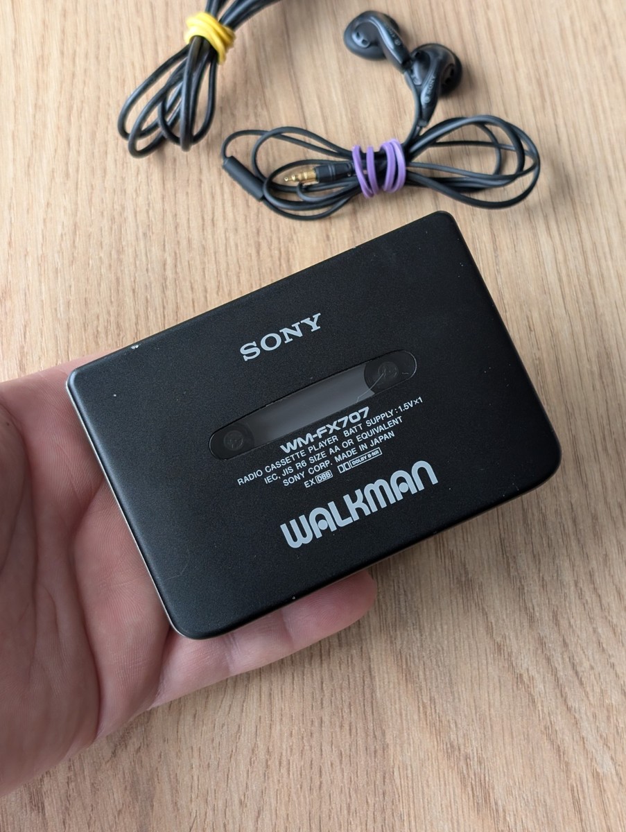 Sony WM-FX707 Radio Walkman Black Cassette Player W/ Remote