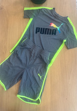 PUMA Boys Tie-Dye Smash Performance T-shirt Shorts - NWOT - M 10-12