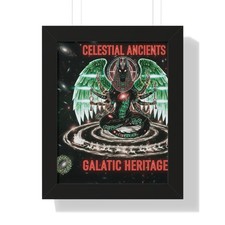 Framed Poster - "Celestial Ancients: Galactic Heritage" Sci‑Fi Wall Art