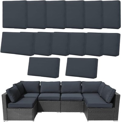 14Pcs Outdoor Cushion Covers 24 X 24 Replacement Patio Furniture Bench/Settee Sl
