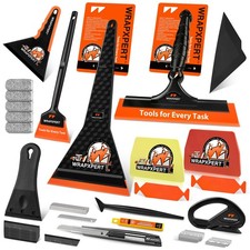 Car Window Tint Tools Kit Vinyl Wrap Squeegee Felt Long Handle Film Installation