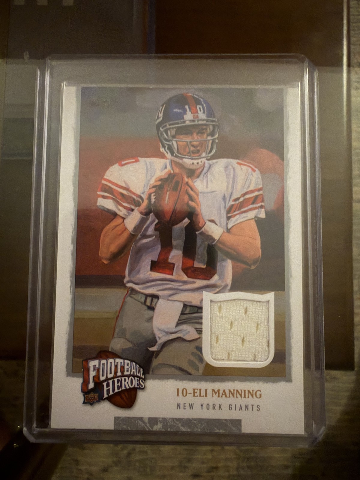 Eli Manning 2008 Upper Deck Football Heroes Game-Used Jersey Relic Giants #41
