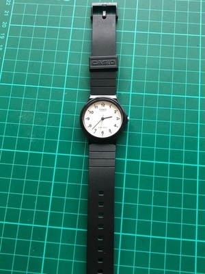 Casio MQ-24 Black with White Dial  Quartz Watch - New Battery Running Well