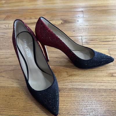 Sofia Baldi Cristal Red And  Black Shoes Size 38