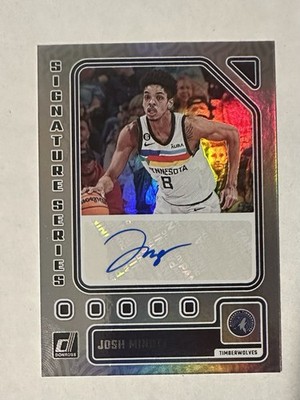 2023-24 Panini Donruss SIGNATURE SERIES #SS-MIN Josh Minott SILVER AUTO