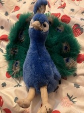 Peacock Bird Soft Plush Toy 10 Living Nature Cute Cuddly Stuffed Animal