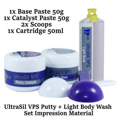 Dental UltraSil VPS Impression Material Full Set Putty 100g + 50ml Wash