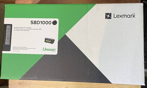 Lexmark 58D1000 Toner 7500 Page-Yield Black NEW