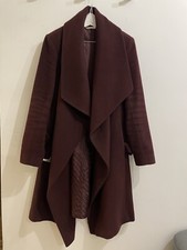 Diane Von Furstenburg Burgundy Wrap Coat L, Belted £550, Vgc