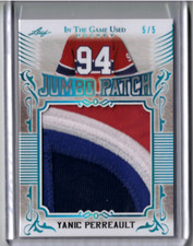 YANIC PERREAULT 20/21 Leaf In The Game Used Jumbo Patch BLUE #d 5/5 Canadiens 🔥