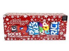 Socks Odd Sox Kelloggs Breakfast Cereal 5 Pack Pair Sz L Novelty Fun Gift Food