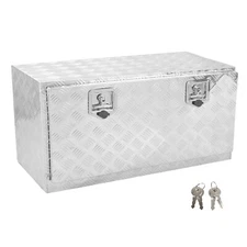 36"X17"X18" Aluminum Truck Underbody Tool Box Trailer RV Bed Storage+Lock Silver